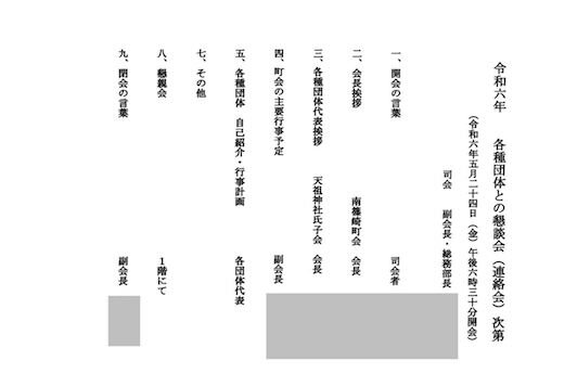 各種団体懇談会次第.JPG